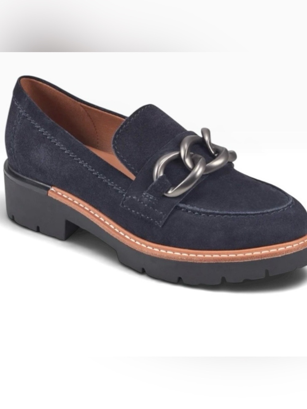 Earth Zalor Lug Bottom Loafers 8.5M NWOB ACADEMIA Leather Suede
